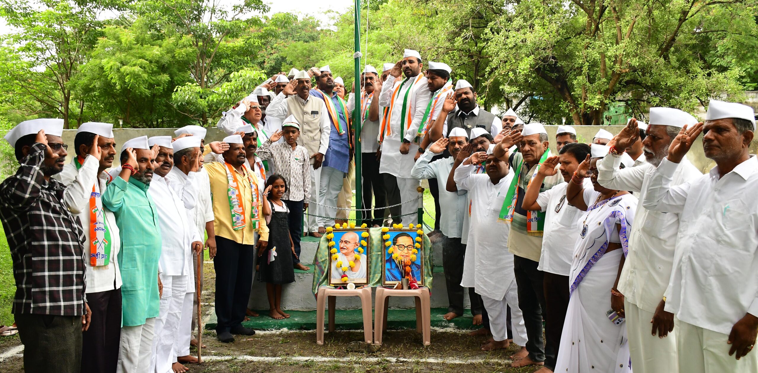 79th Independence Day celebration at the JD(S) office in the city,